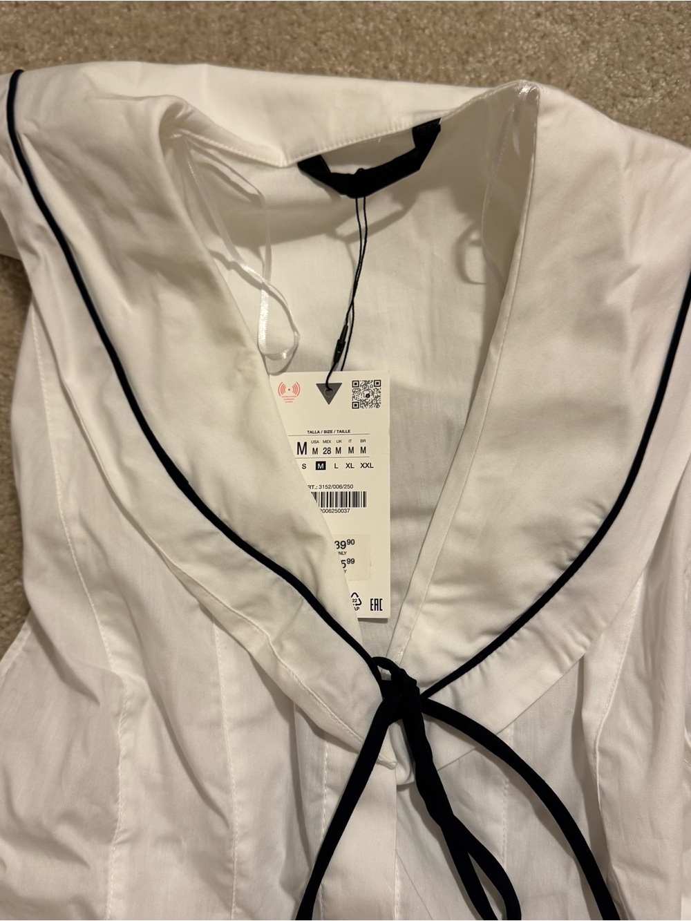 Zara white sailor top - Picture 3 of 4